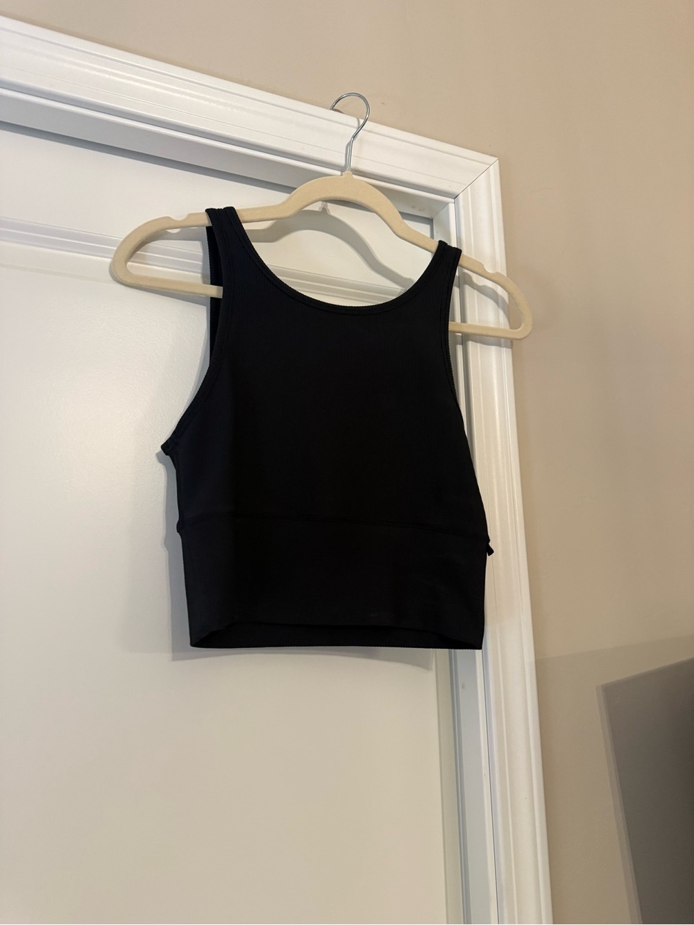 lululemon athletica Black Cropped Ribbed Tank